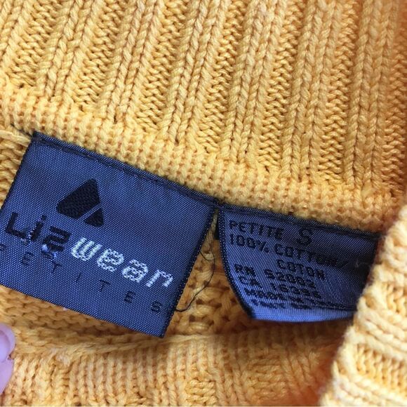 VINTAGE LIZWEAR CROPPED SWEATER IN MUSTARD YELLOW - Picture 4 of 5